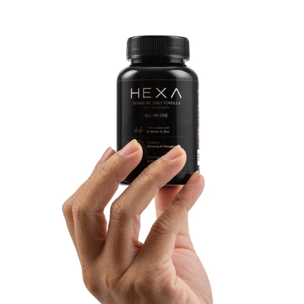 มือจับขวด HEXA Signature Daily Formula ขนาด 30 แคปซูล