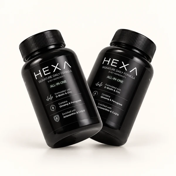 ขวด HEXA Signature Daily Formula สูตรสำหรับผู้ชาย